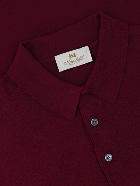 Silk & Cotton Knitted Polo with Buttons – Borgona
