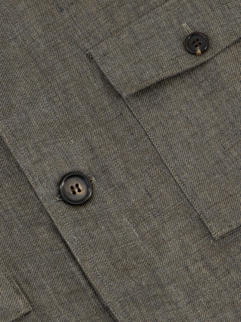 SAHARA Linen Shirt- Dark Beige