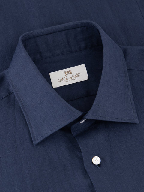 Tailor Linen Shirt — Navy