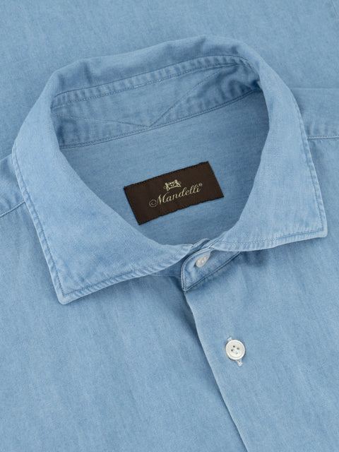 Maestri Cotton Shirt- Avio Blue