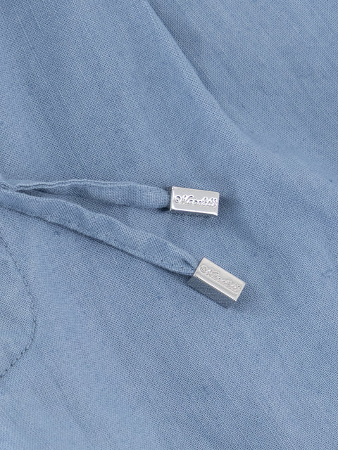 Linen Blend Bermuda Shorts - Asphalt
