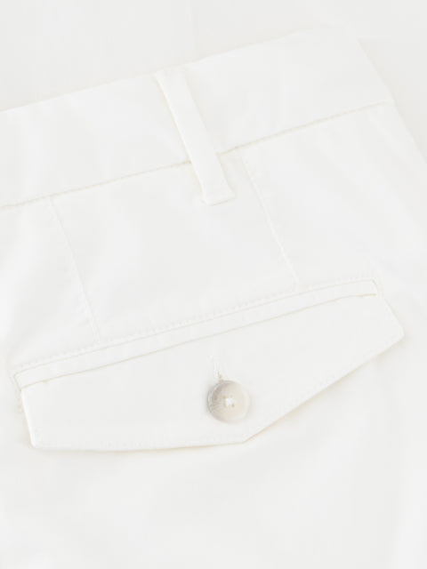 Cotton Stretch Trousers - White