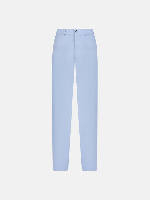 Stretch Cotton Trousers - Light Blue
