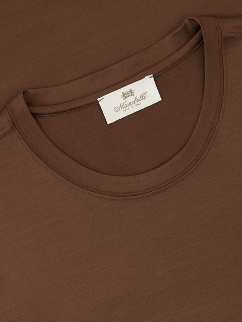 Pure Cotton Knitted T-Shirt – Taupe