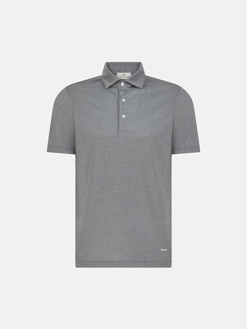 Pure Cotton Knitted Polo with Buttons – Corn Flower Blue