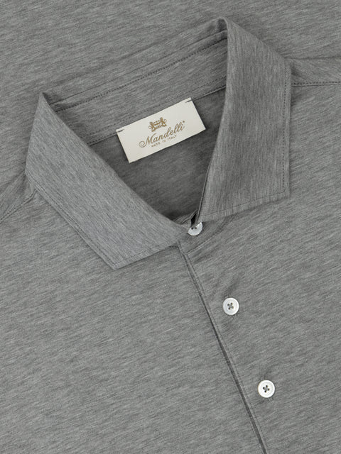 Pure Cotton Knitted Polo with Buttons – Corn Flower Blue