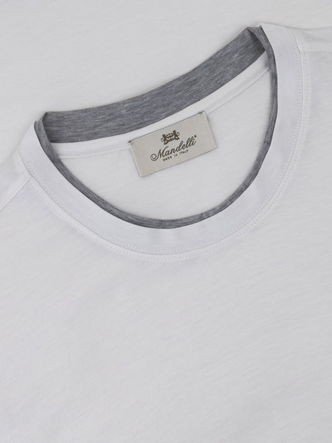 Silk & Cotton Knitted T-Shirt – Ivory