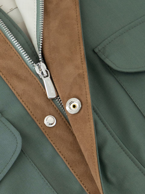Wool 3/4 Jacket- Fir Green