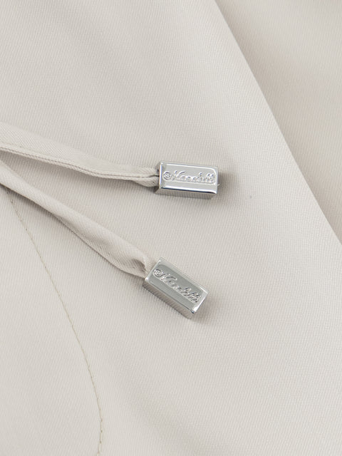 Wool Drawstring Trousers - Chalk