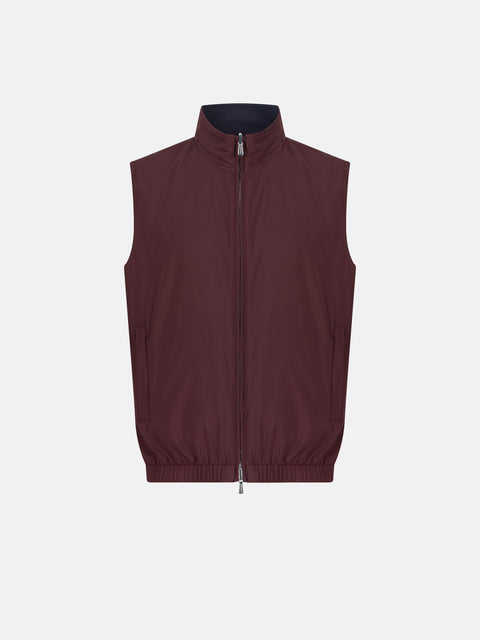 Reversible Polyester Vest- Bordeaux & Navy