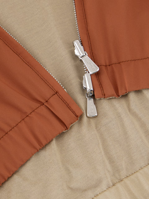 Reversible Polyester Blouson- Brick & Dune