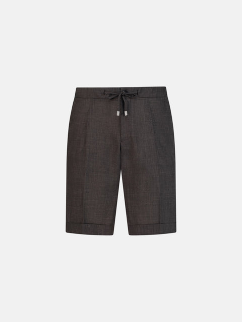 Mélange Tailored Shorts - Taupe
