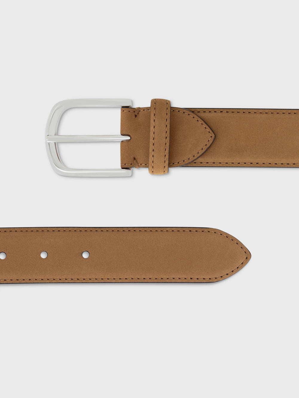Grained Leather Belt – Camel