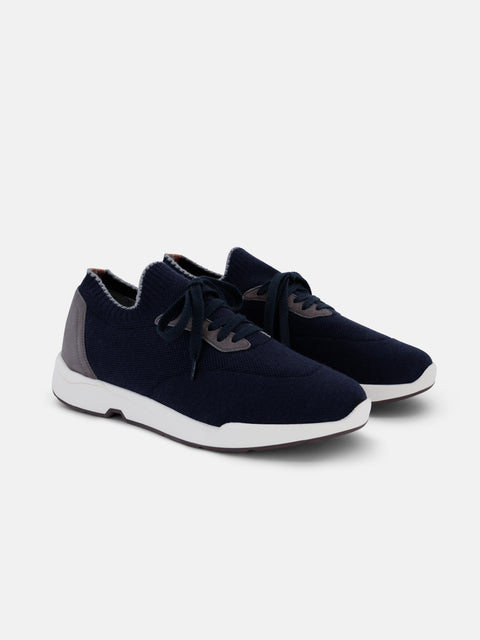 Wool Knit Sneakers- Navy