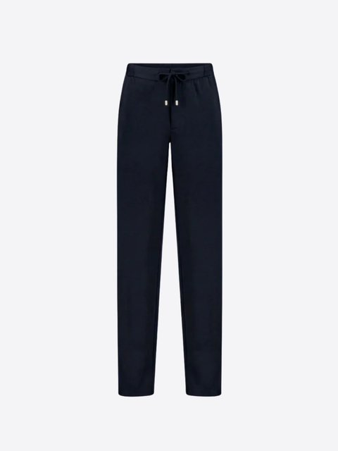 Wool Comfort Trousers – Grey Blue