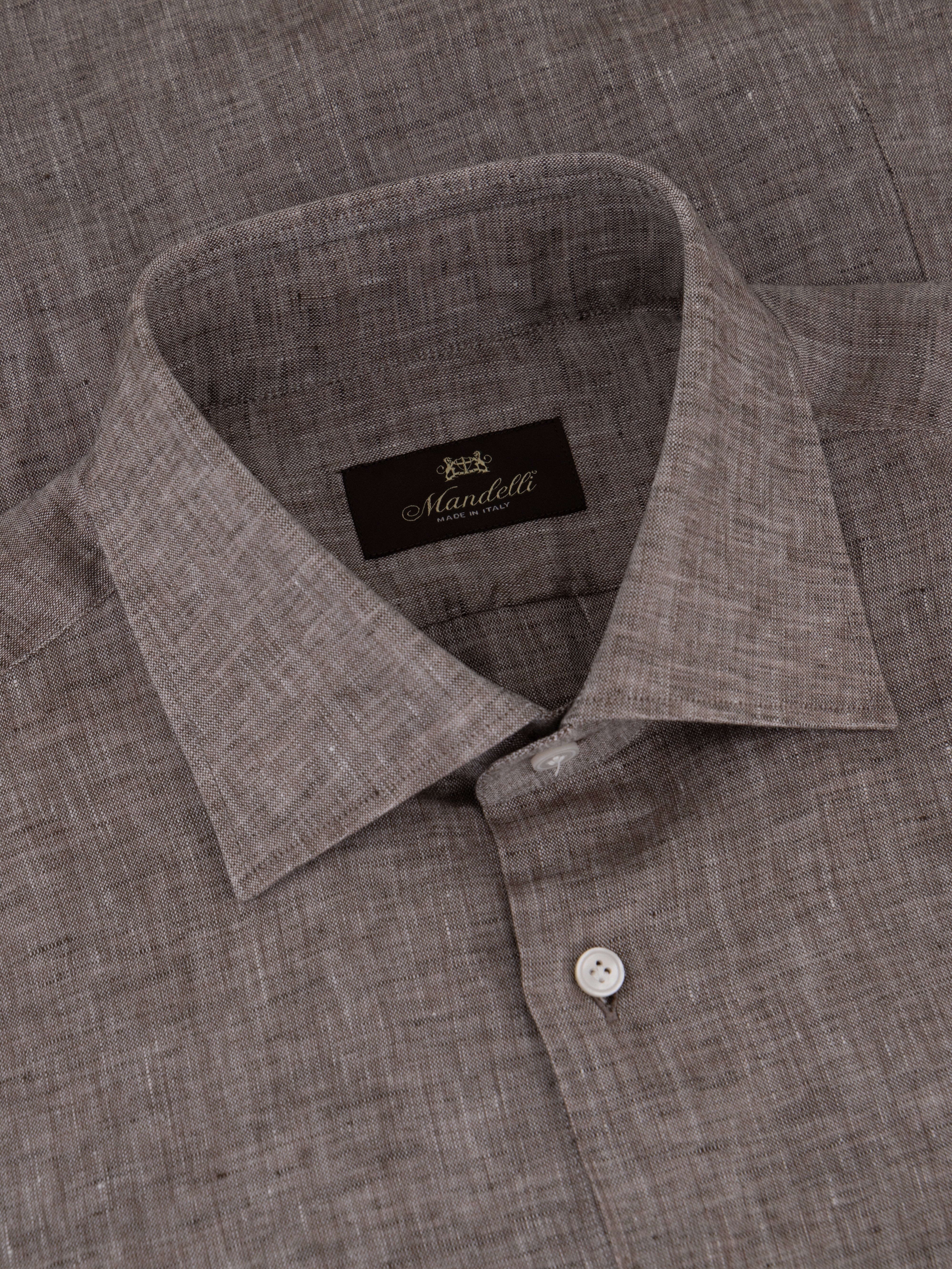 Tailor Linen Shirt – Marrone Scuro