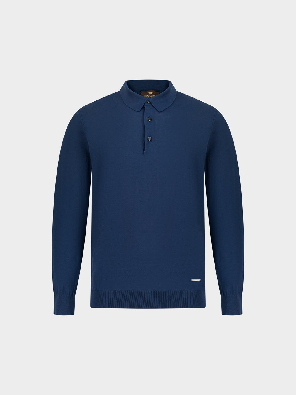 Knitted Polo with Buttons – Blu Mare