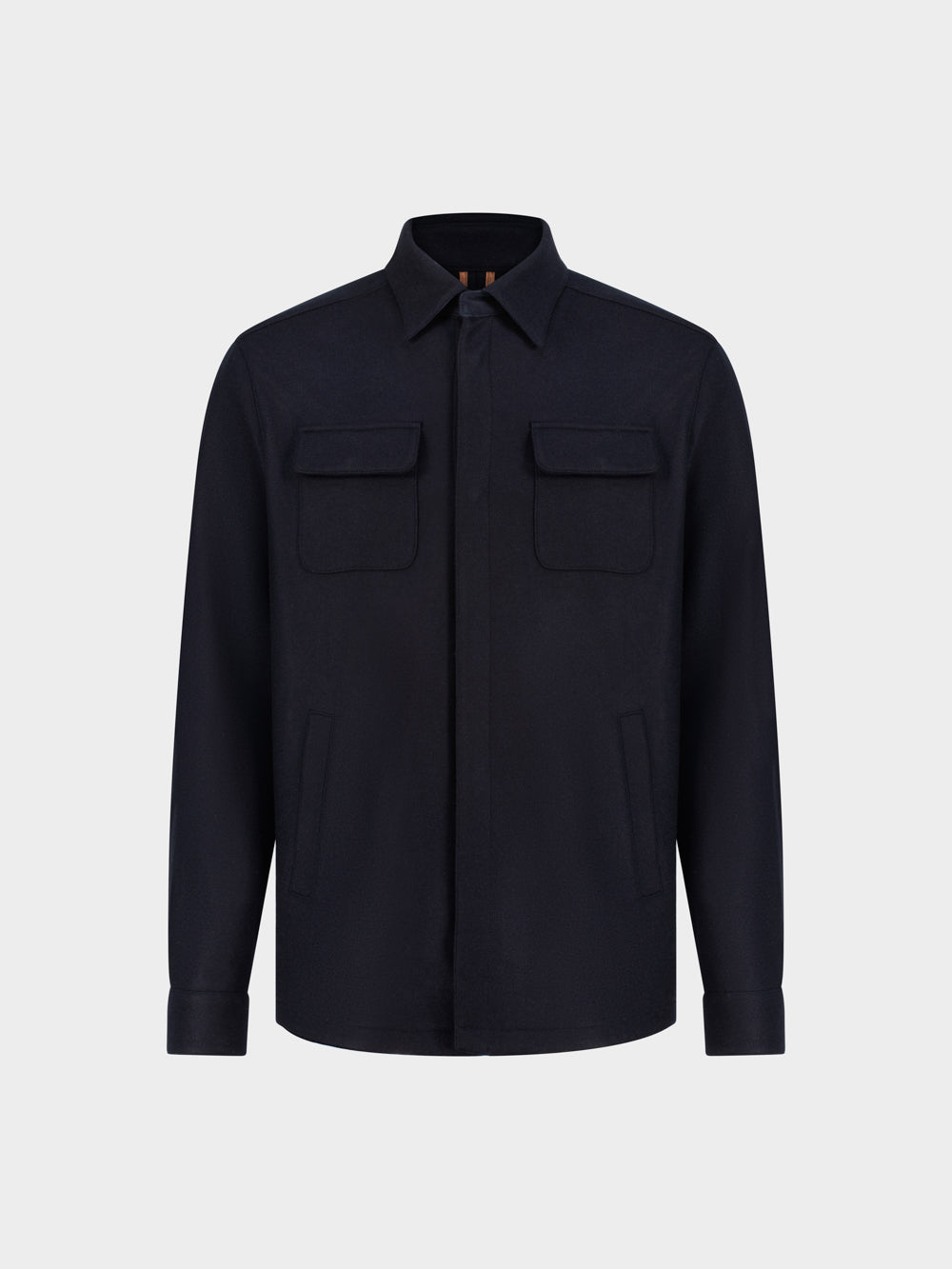 Cashmere Blend Overshirt – Midnight Blue