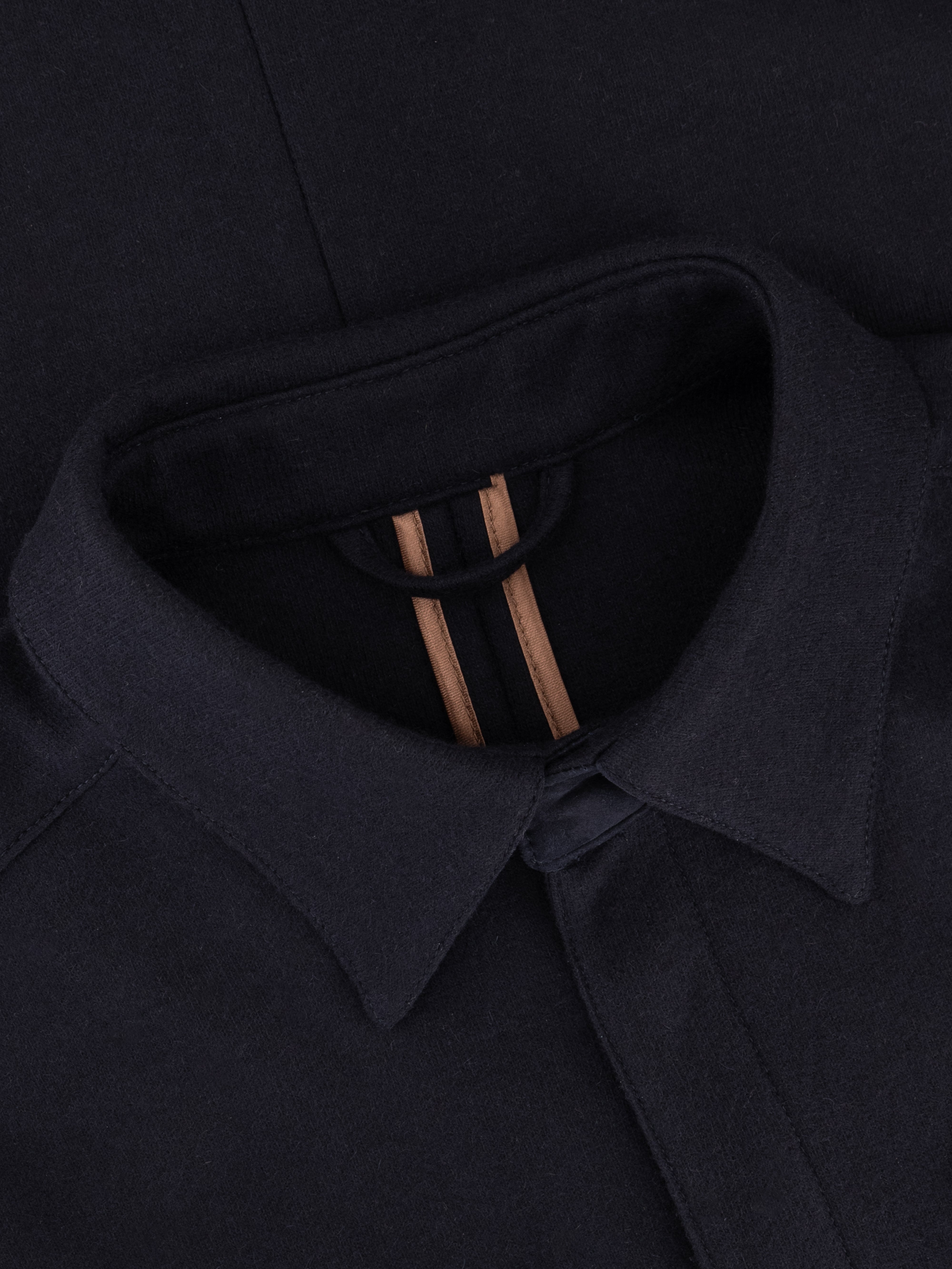 Cashmere Blend Overshirt – Midnight Blue