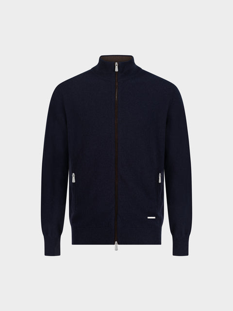 Cashmere Knitted Blouson – Blue