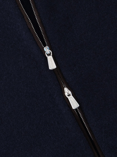 Cashmere Knitted Blouson – Blue