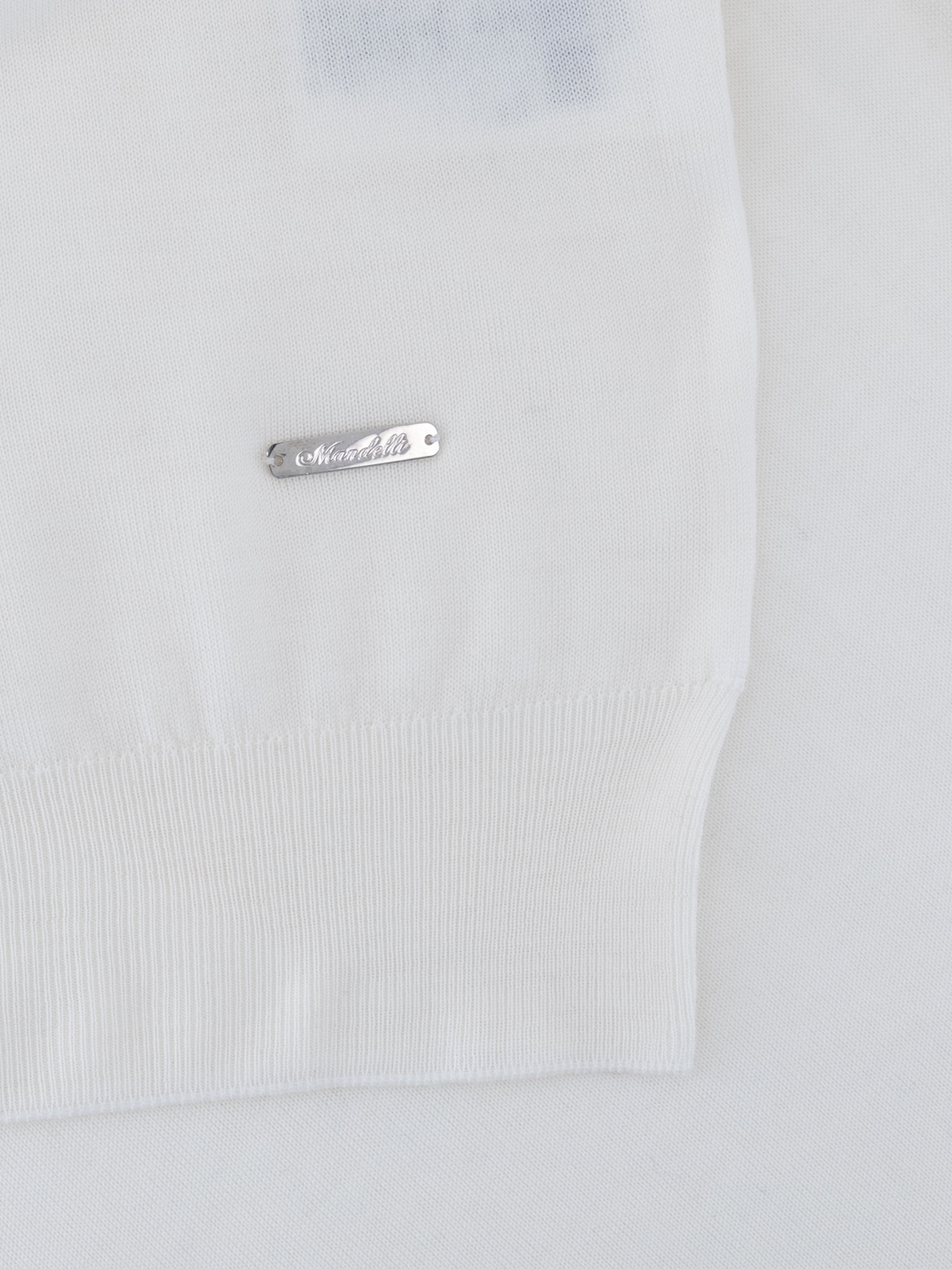 Knitted Round-Neck Sweater in Pure Wool – Bianco