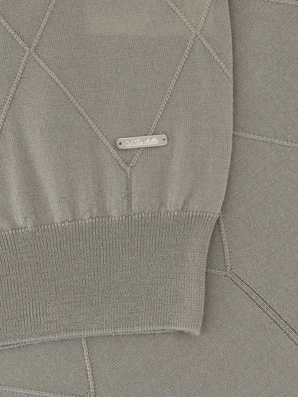 Knitted High-Neck Sweater in Pure Wool – Tortora