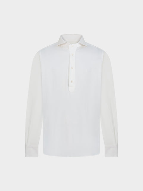 Cotton & Lyocell Jersey Polo - White