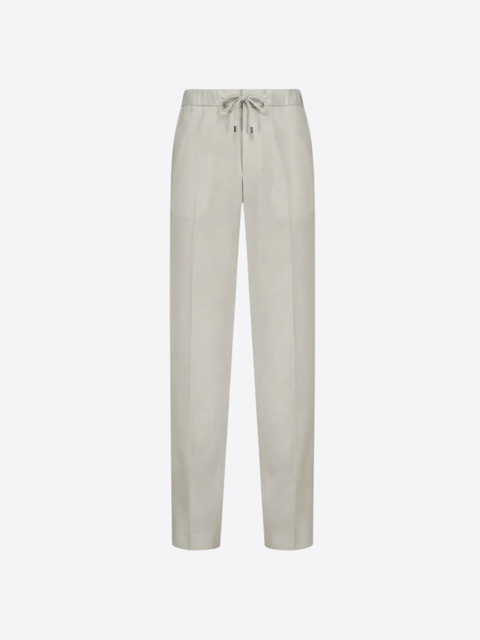 Pure Wool Jogging Trousers - Chalk