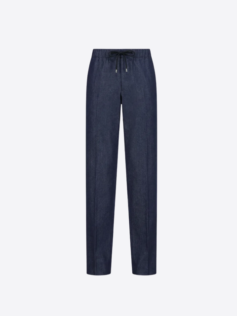 Pure Wool Jogging Trousers - Indigo