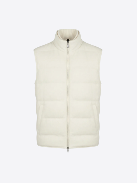 Cashmere Quilted Vest – Beige