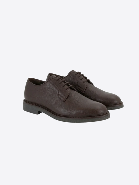 Taurus Leather Derby Shoes – Brown
