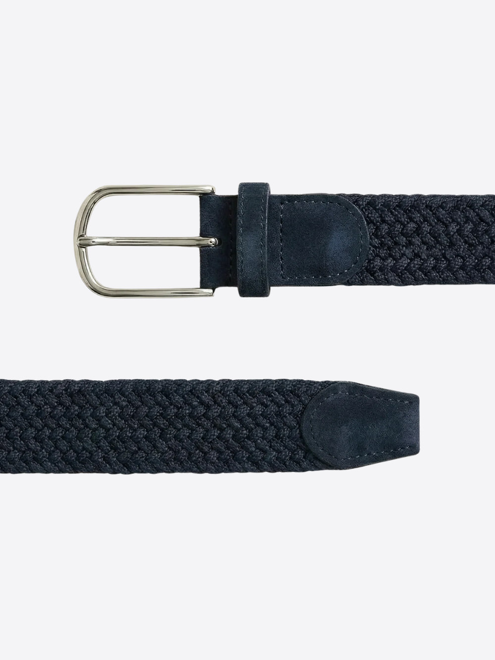 Braided Fabric Belt – Navy