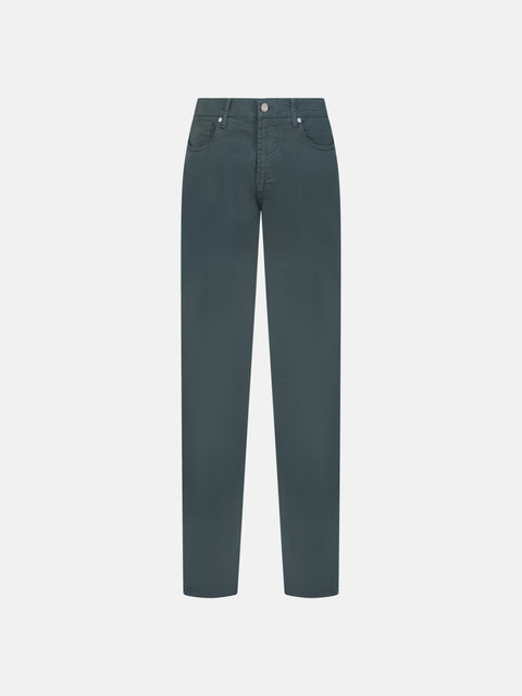 Mandelli MIAMI Stretch Cotton Five-Pocket Trousers — Medium Grey