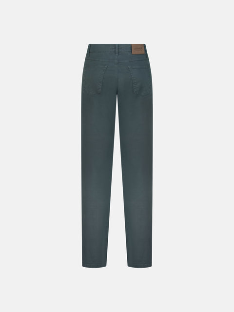 Mandelli MIAMI Stretch Cotton Five-Pocket Trousers — Medium Grey, view 2