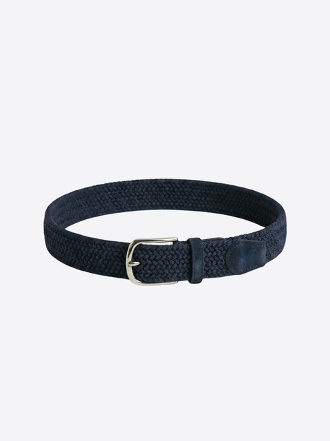 Braided Fabric Belt – Navy