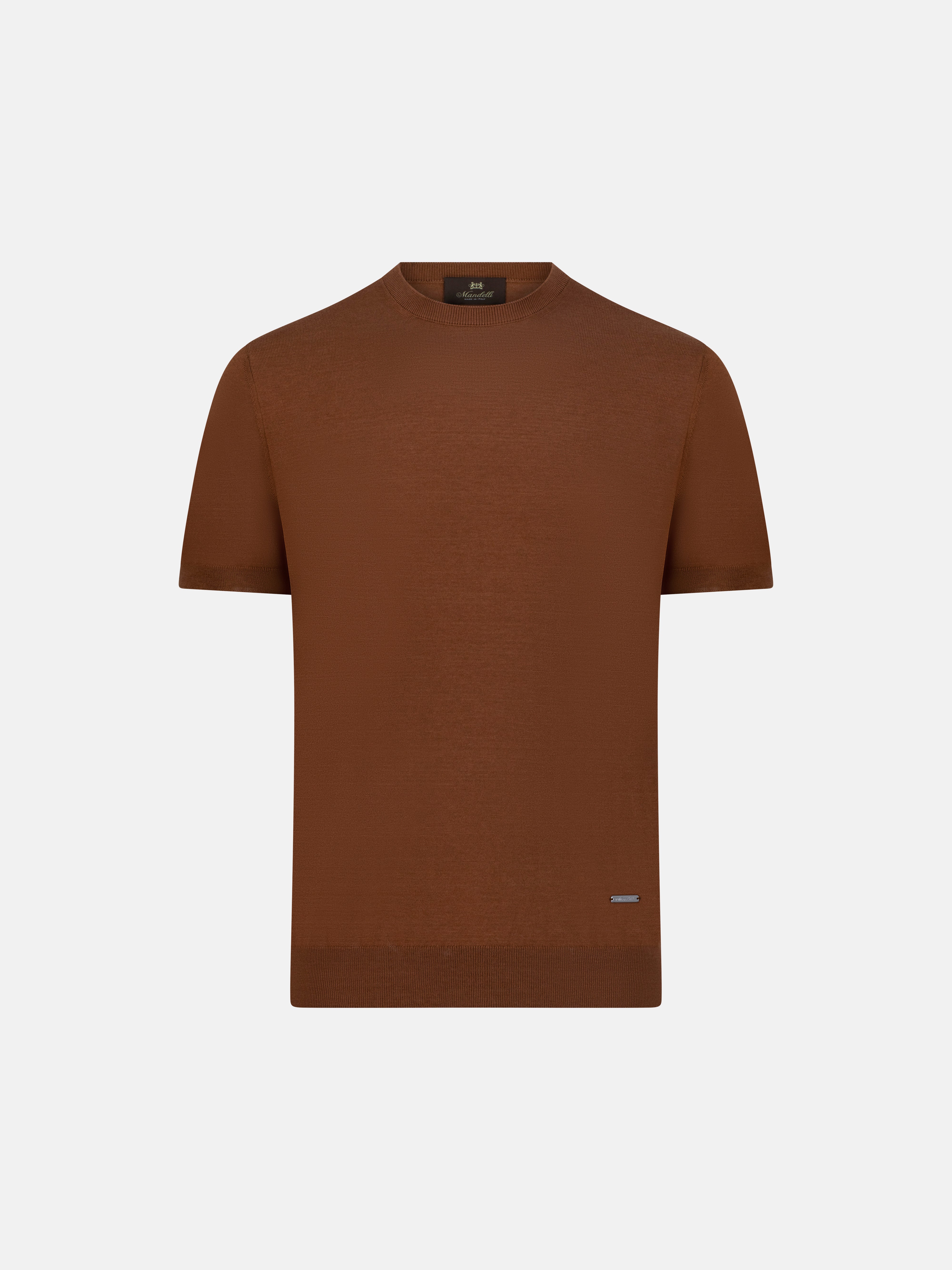 Noble Yarn Knitted Polo – Brick