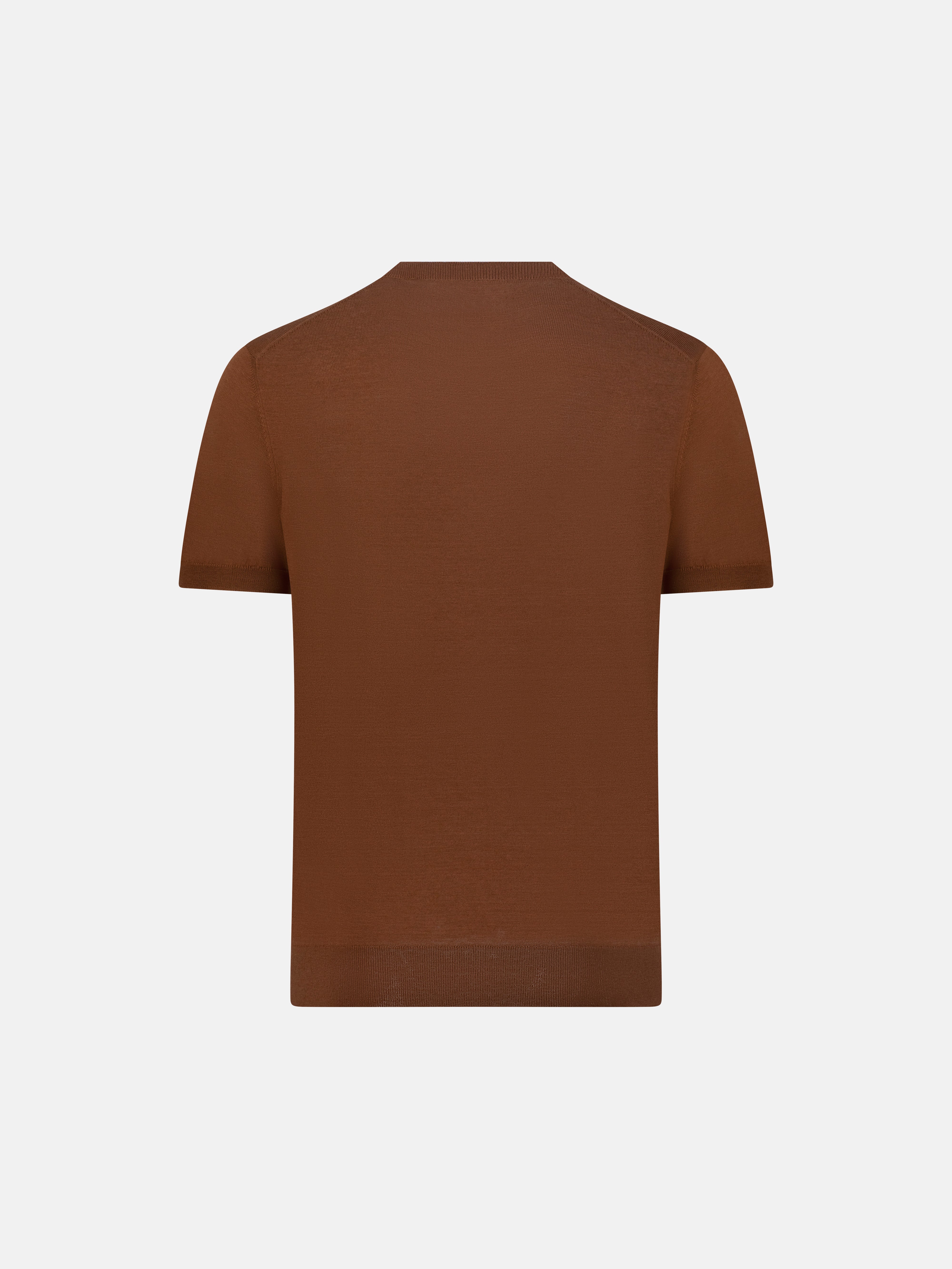 Noble Yarn Knitted Polo – Brick