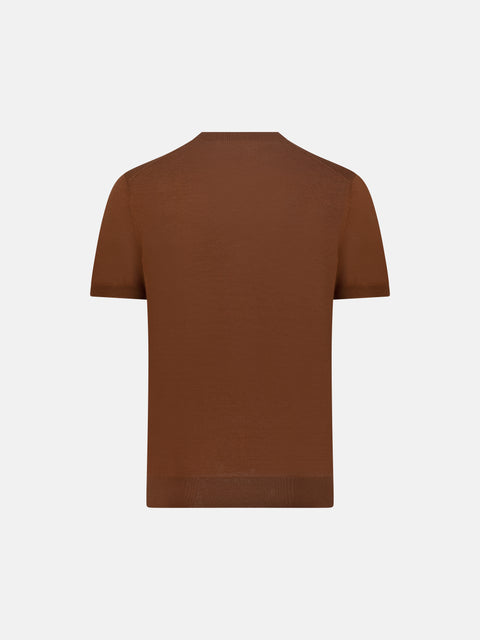 Noble Yarn Knitted Polo – Brick