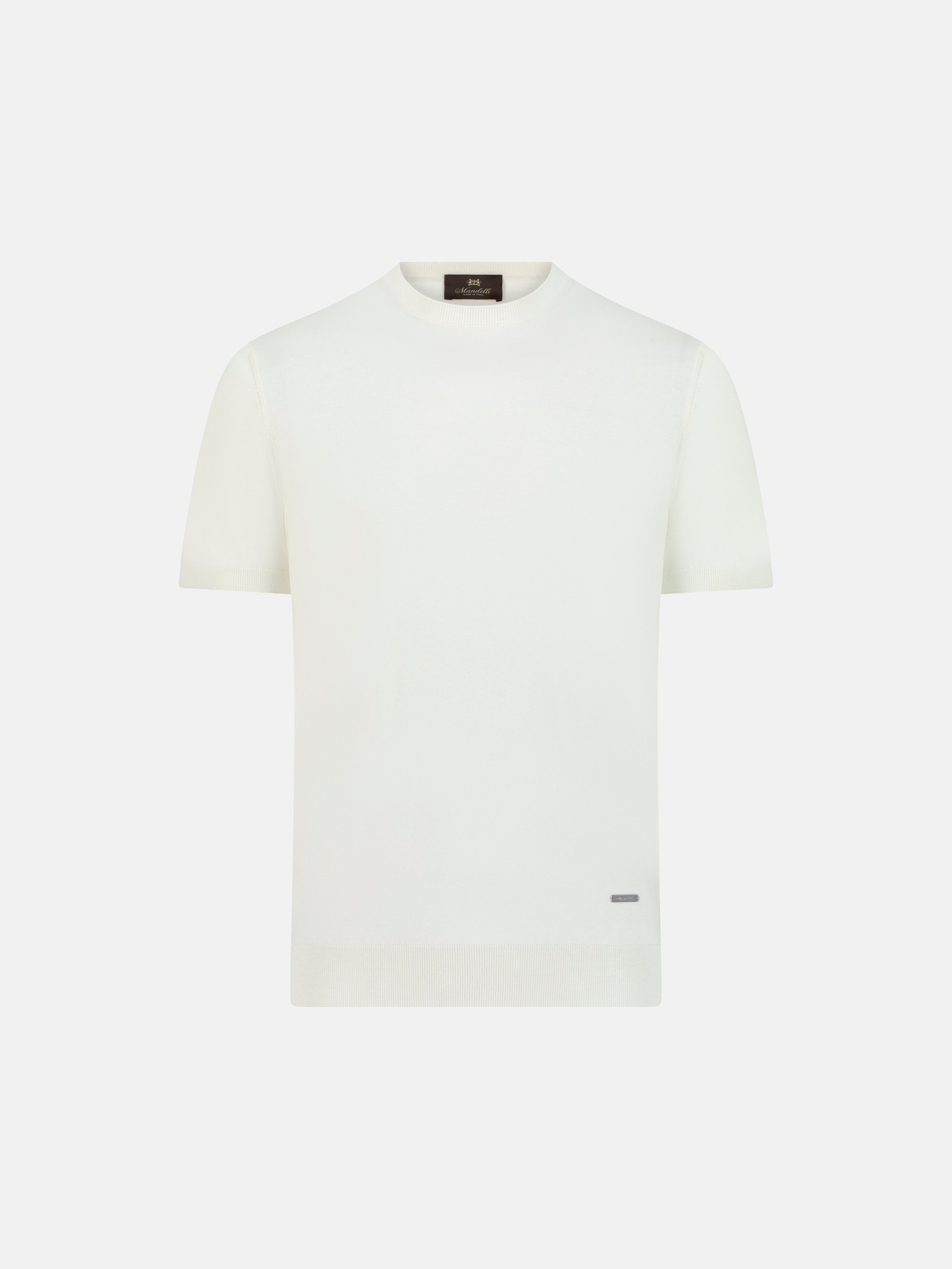 Noble Yarn Knitted Polo – White