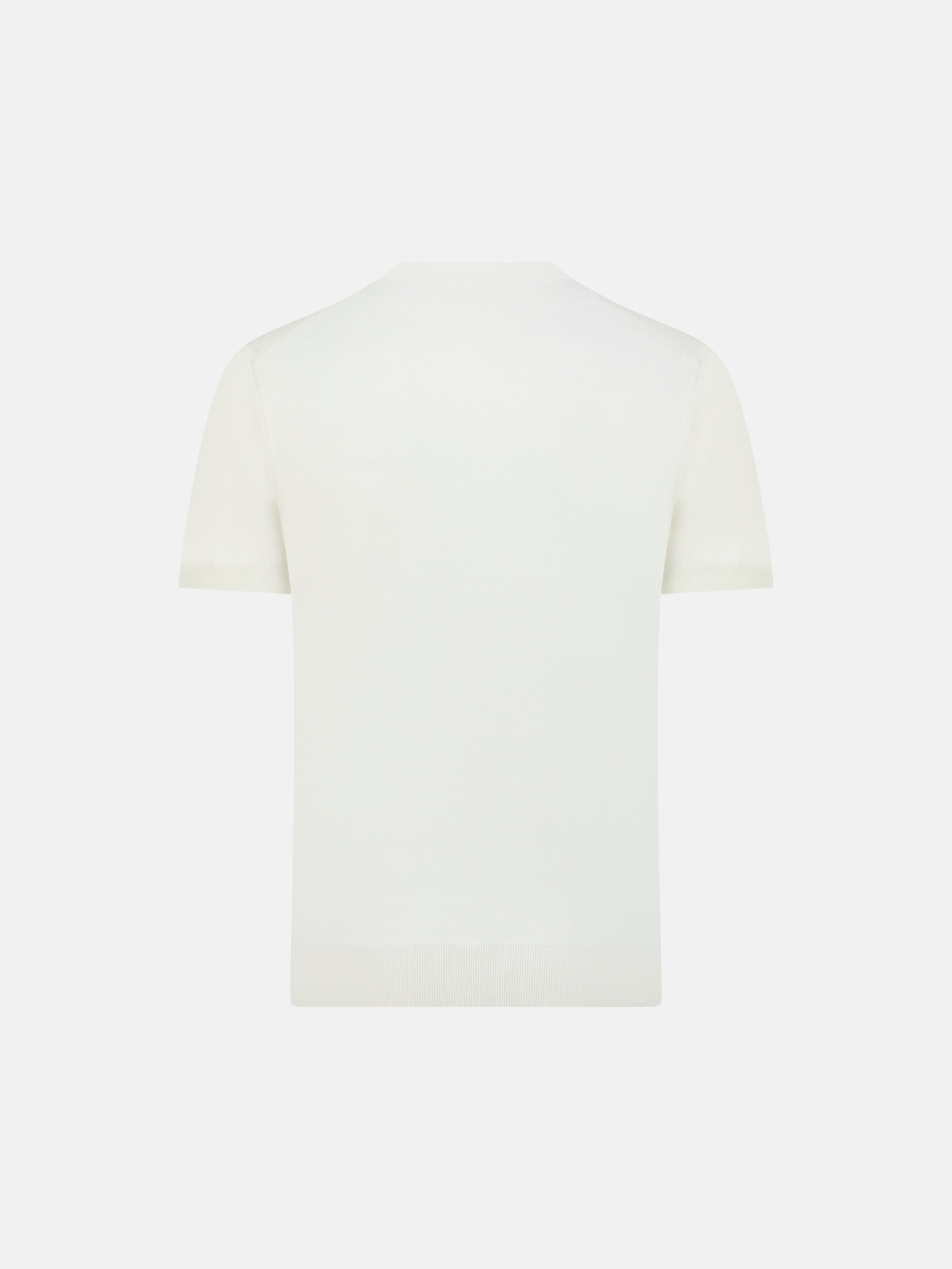Noble Yarn Knitted Polo – White