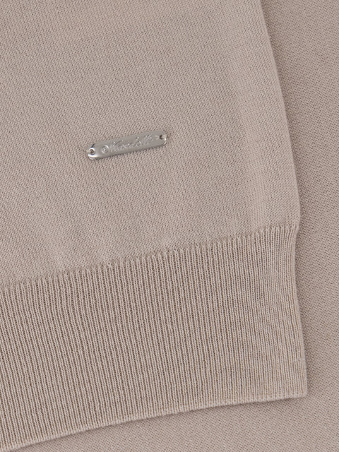 Noble Yarn Knitted Polo – Beige