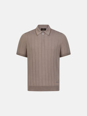 Linea Zip Silk Polo – Sabbia Naturale