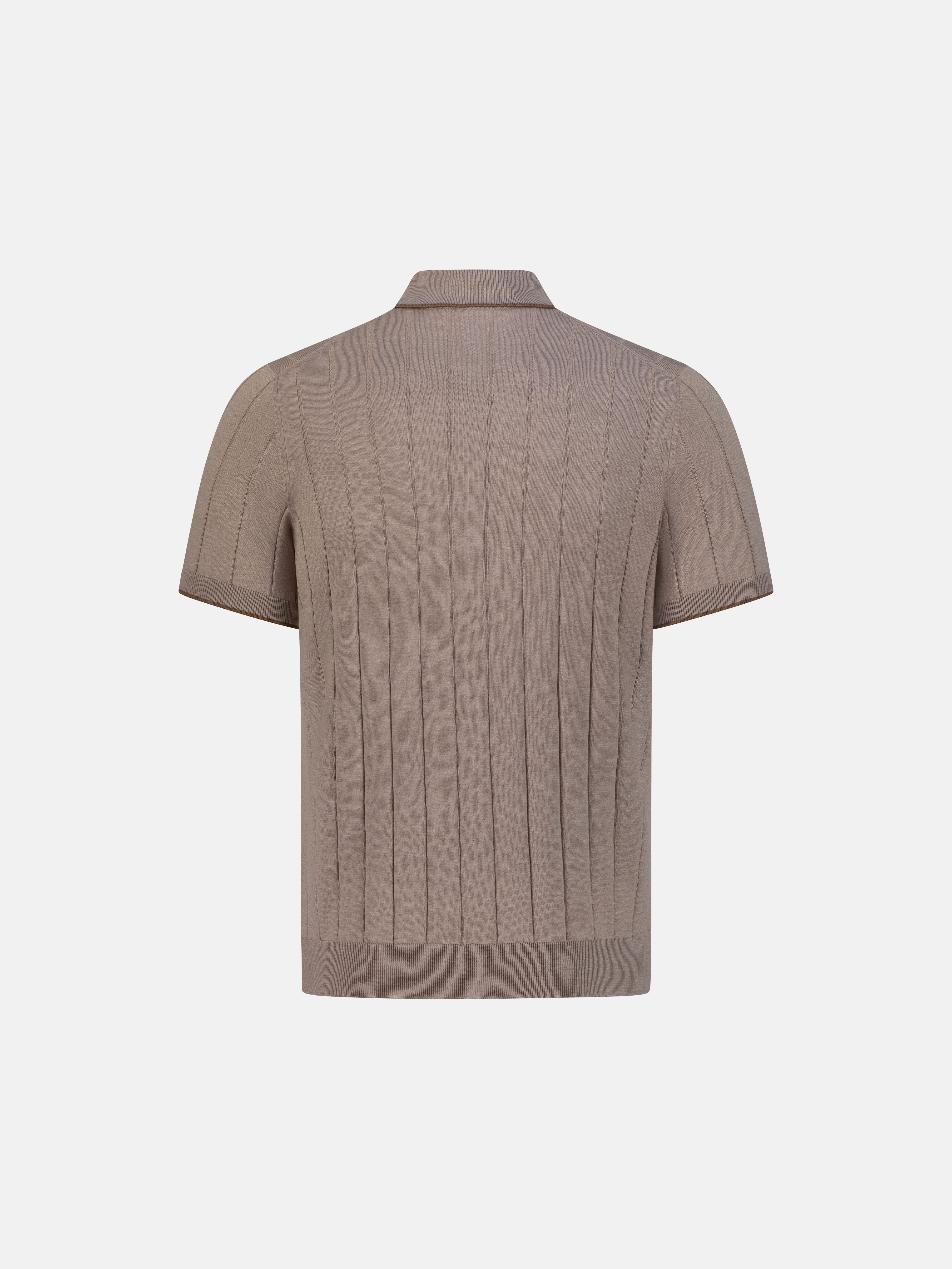 Linea Zip Silk Polo – Sabbia Naturale