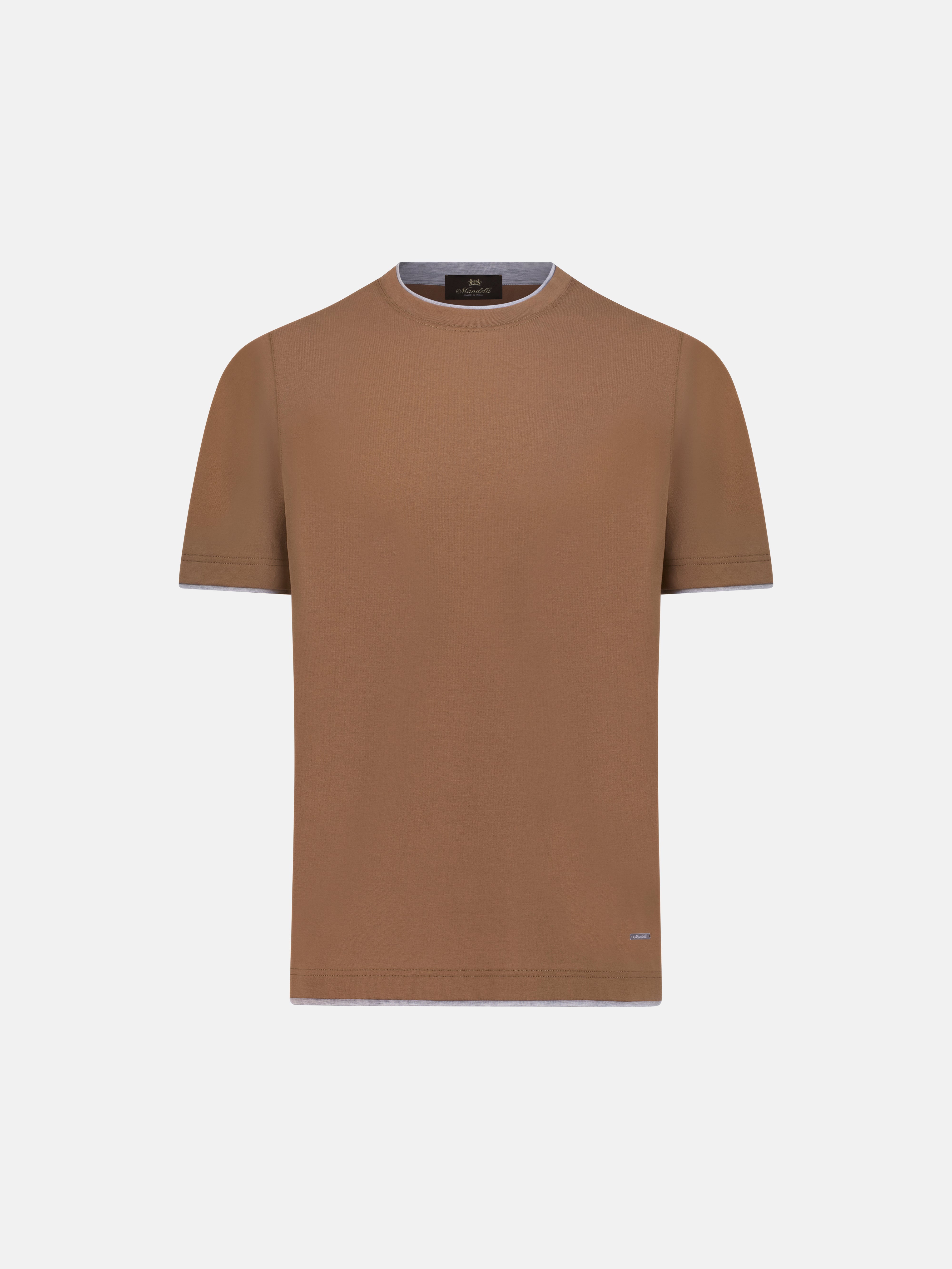 Brown t-shirt on a white background