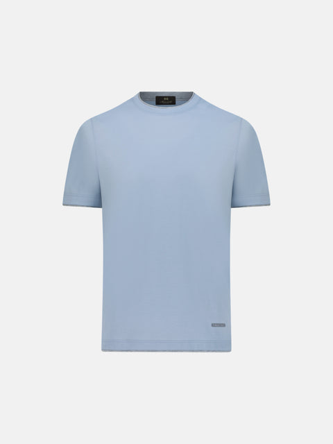 Cotone Lucente T-Shirt - Azzurro Chiaro
