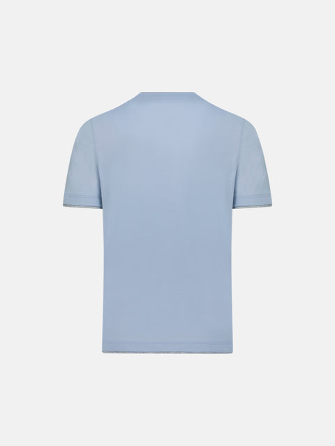 Cotone Lucente T-Shirt - Azzurro Chiaro