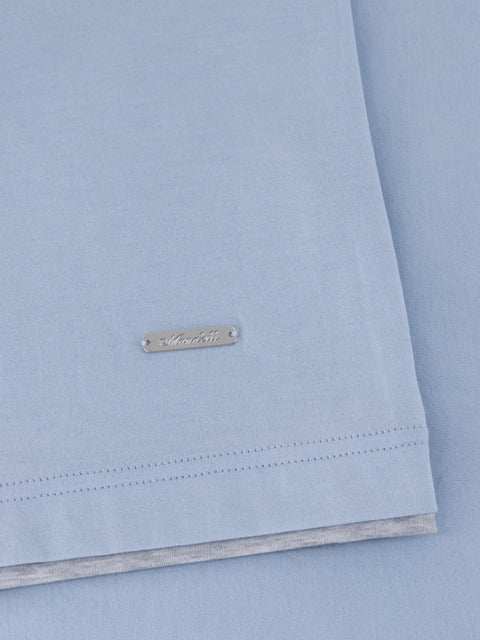 Cotone Lucente T-Shirt - Azzurro Chiaro