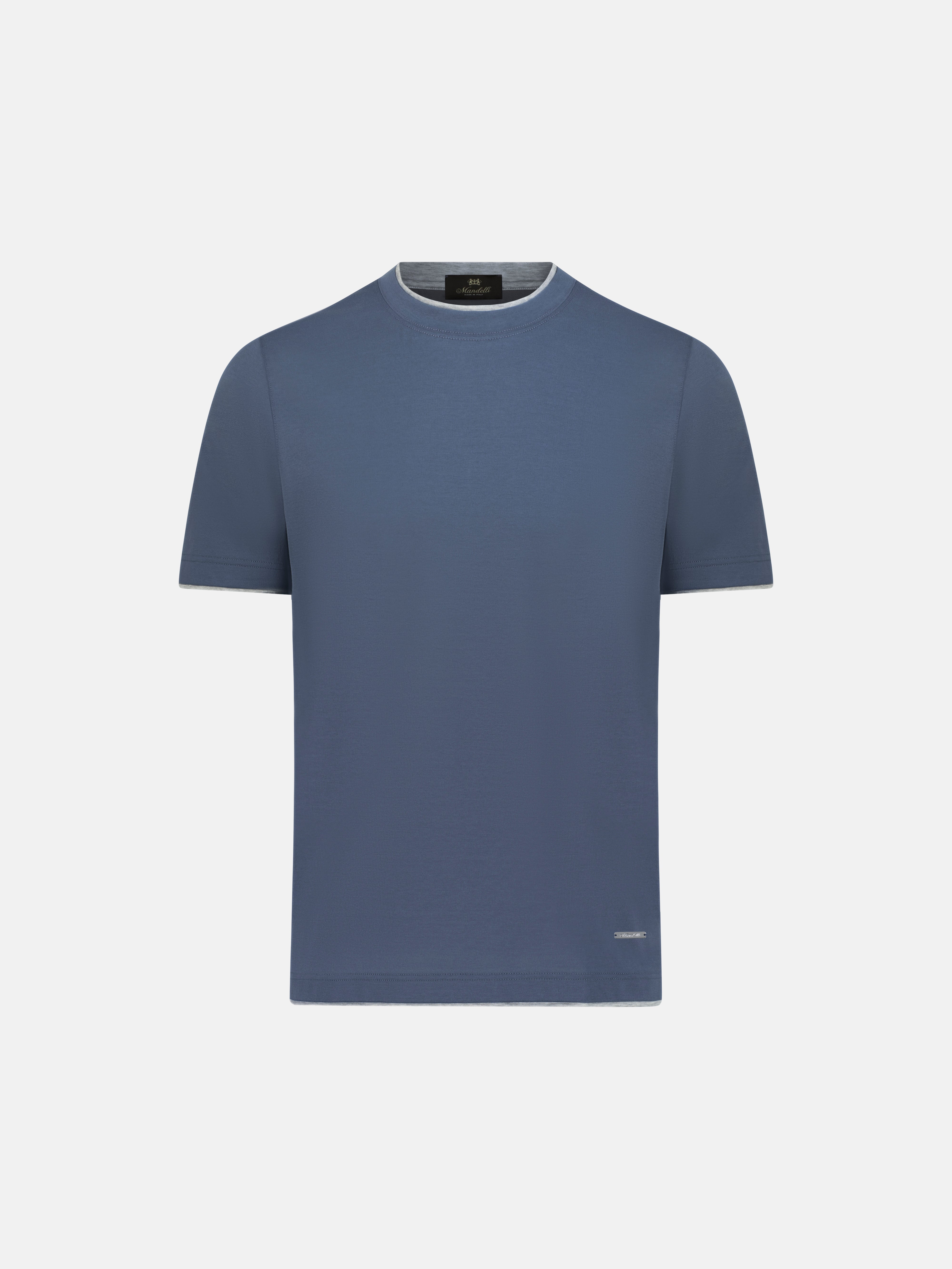 Blue t-shirt on a white background