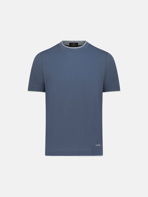 Blue t-shirt on a white background